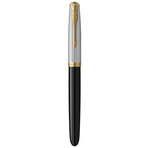 Stylo plume haut de gamme parker 51 premium  noir  plume moyenne  cartouche d'encre bleue et noire  coffret cadeau