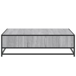 vidaXL Table basse sonoma gris 100x100x30cm bois d'ingénierie et métal
