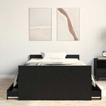 vidaXL Cadre de lit Chêne noir 203 x 103 x 50 cm Bois d'ingénierie