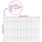 vidaXL Tapis de bain Marron 60 x 40 cm Bois d'Acacia Massif