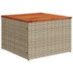 Ensemble de canapé de jardin vidaXL 9 pièces avec coussins Beige Poly Rotin Acacia
