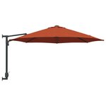 vidaXL Parasol de jardin Rouge  Noir 248 x 248 x 148 cm