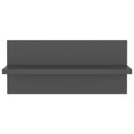 vidaXL Étagères murales 4 Pièces gris 40x11 5x18 cm bois d'ingénierie