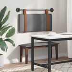 vidaXL Tête de lit suspendue Gris foncé PU antique