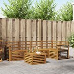 vidaXL Ensemble de canapés d'extérieur 6 pc Naturel Polyester