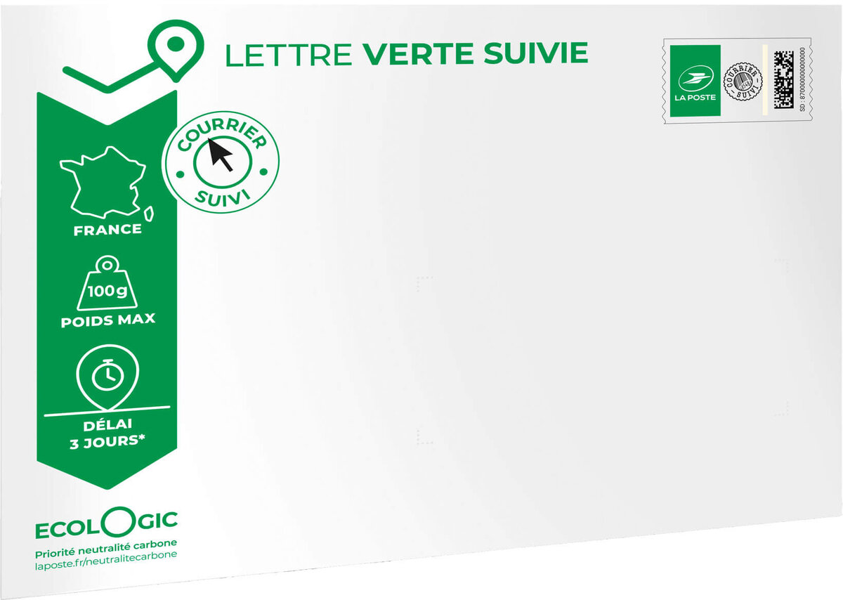 Pr t Poster Lettre Verte Suivie 100g Format C5 Enveloppe L 