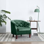 vidaXL Fauteuil Vert Velours