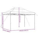 vidaXL Tente de réception pliable escamotable marron 410x279x315 cm