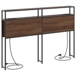 vidaXL Tête de lit de rangement Chêne marron 120 cm Bois d'ingénierie