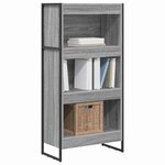 vidaXL Bibliothèque Gris Sonoma 80 x 30 x 155 cm Bois d'ingénierie