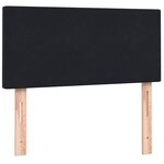 vidaXL Sommier à lattes de lit avec matelas noir 100x220 cm velours