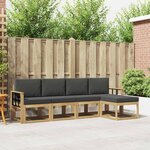 vidaXL Ensemble de canapés d'extérieur 5 Pièces Blanc et anthracite