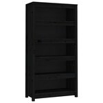 vidaXL Bibliothèque Noir 80x35x154 cm Bois de pin massif