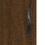 vidaXL Buffet haut Chêne marron 34 5x34x180 cm Bois d'ingénierie