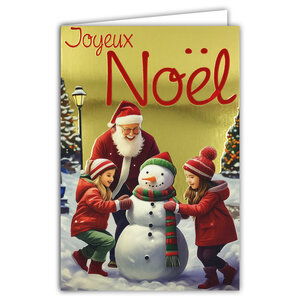 61-5835 Carte Joyeux Noël avec enveloppe blanche 12x17 5cm