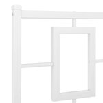 vidaXL Cadre de lit métal avec tête de lit/pied de lit blanc 200x200cm