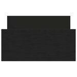 vidaXL Cadre de lit sans matelas noir 100x200 cm bois d'ingénierie