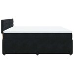 vidaXL Sommier à lattes de lit et matelas Noir 200x200 cm Velours
