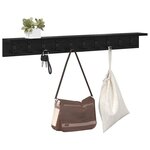 vidaXL Porte-manteau mural Chêne noir 100 x 10.5 x 10.5 cm