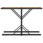 vidaXL Ensemble de bistro 3 Pièces avec coussins noir résine tressée