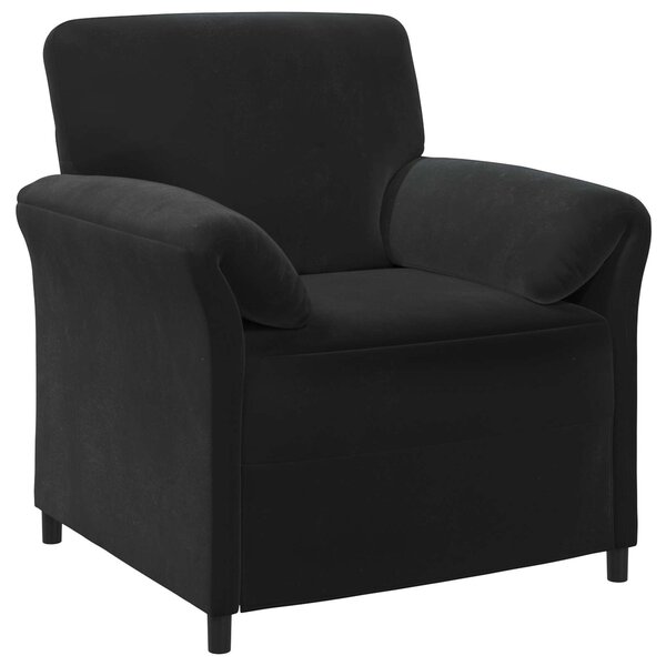 vidaXL Canapé 1 place Noir 88 x 83 x 95 cm Velours