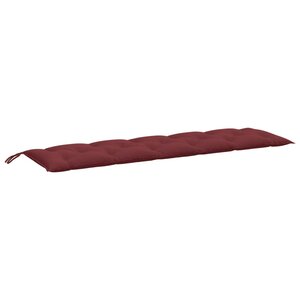 vidaXL Coussin de banc de jardin rouge bordeaux mélangé tissu