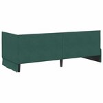 vidaXL Cadre de lit d'angle Vert foncé 80 cm x 200 cm tissu