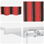vidaXL Auvent Rétractable Orange et marron 600 x 300 cm tissu