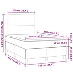 vidaXL Sommier à lattes de lit avec matelas crème 120x190 cm tissu