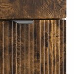 vidaXL Armoire sous évier de salle de bain Chêne fumé