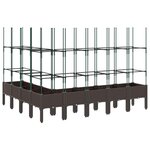 vidaXL Jardinière avec treillis marron 200x160x142 5 cm PP