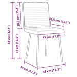 vidaXL Chaises à manger lot de 4 Rose Velours