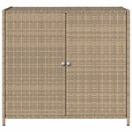 vidaXL Armoire de rangement de jardin beige 83x45x76 cm résine tressée