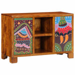 vidaXL Buffet multicolore 90x35x60 bois massif d'acacia