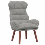 vidaXL fauteuil Gris clair 69 x 74 x 93 cm Velours