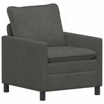 vidaXL Ensemble de Canapés 2 Pièces Gris foncé Tissu