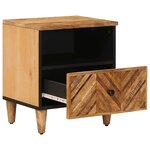 vidaXL Table de chevet Marron 50 x 33 x 60 cm Bois de mangue massif