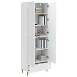 vidaXL Ensemble de Meubles 2 Pièces Blanc brillant Bois d'ingénierie