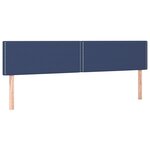 vidaXL Tête de lit à LED Bleu 160x5x78/88 cm Tissu