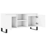 vidaXL Meuble TV blanc 104x35x50 cm bois d'ingénierie