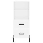 vidaXL Buffet haut Blanc 34 5x34x180 cm Bois d'ingénierie