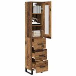 vidaXL Haut Armoire Bois Ancien 34 5 x 34 x 180 cm Bois d'ingénierie