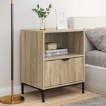 vidaXL Tables de chevet avec tiroir 2 Pièces Chêne sonoma 49 x 36 x 61 cm