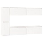 vidaXL Meubles TV 6 Pièces Blanc Bois massif de pin