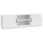 vidaXL Meuble TV Blanc brillant 150 x 31 x 47 cm Bois d'ingénierie