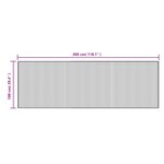 vidaXL Tapis rectangulaire marron foncé 100x300 cm bambou