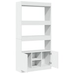 vidaXL Buffet haut blanc 92x33x180 cm bois d'ingénierie