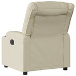 vidaXL Fauteuil inclinable électrique Crème Similicuir
