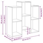 vidaXL Buffet Chêne fumé 90 x 30 x 90 cm