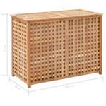 vidaXL Coffre à linge 87 5x46x67 cm Bois de noyer massif